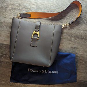 Dooney and Bourke Slate Gray Tmoro Quinn Italian Leather shoulder bag **NWT**